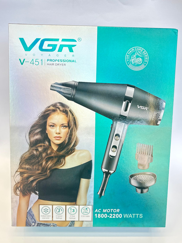 خرید سشوار وی جی آر v-451 با بهترین قیمت و ضمانت اصالت